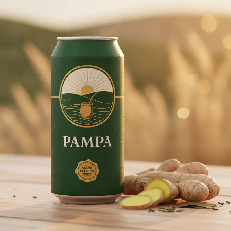 Pampa Ginger — sparkling yerba mate with fresh ginger